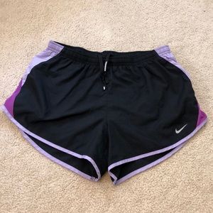 Nike Dri-Fit Running Shorts Black and Purple